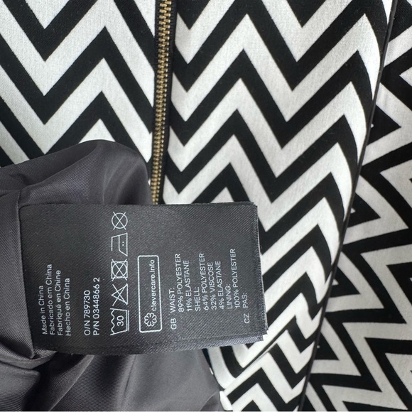 H&M Black and White Chevron Design Top and Skirt Set size 4-6 - Picture 15 of 15